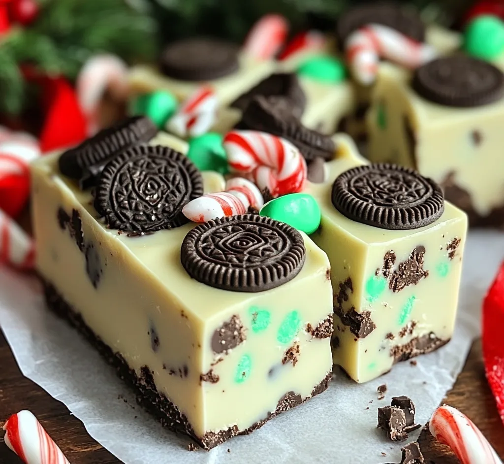 Mint Oreo Fudge, Christmas Fudge Recipe, Peppermint Fudge