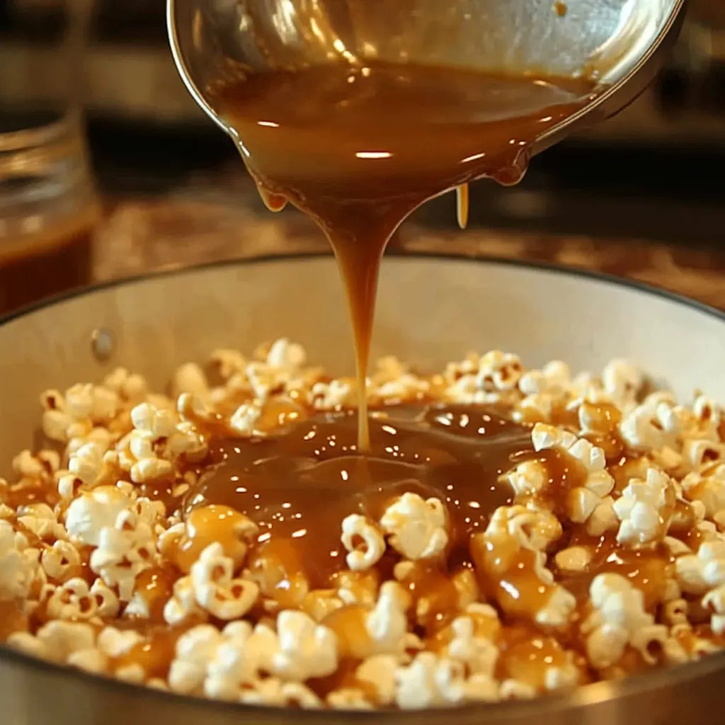 Chewy Caramel Popcorn, Sweet Popcorn, Soft Caramel Corn Recipe