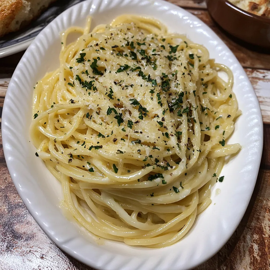 Garlic and olive oil pasta