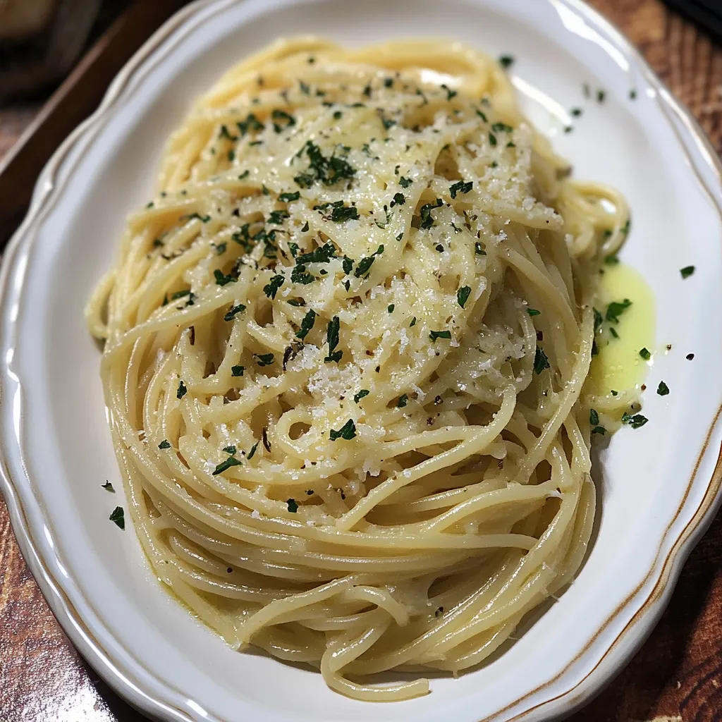 Italian garlic spaghetti