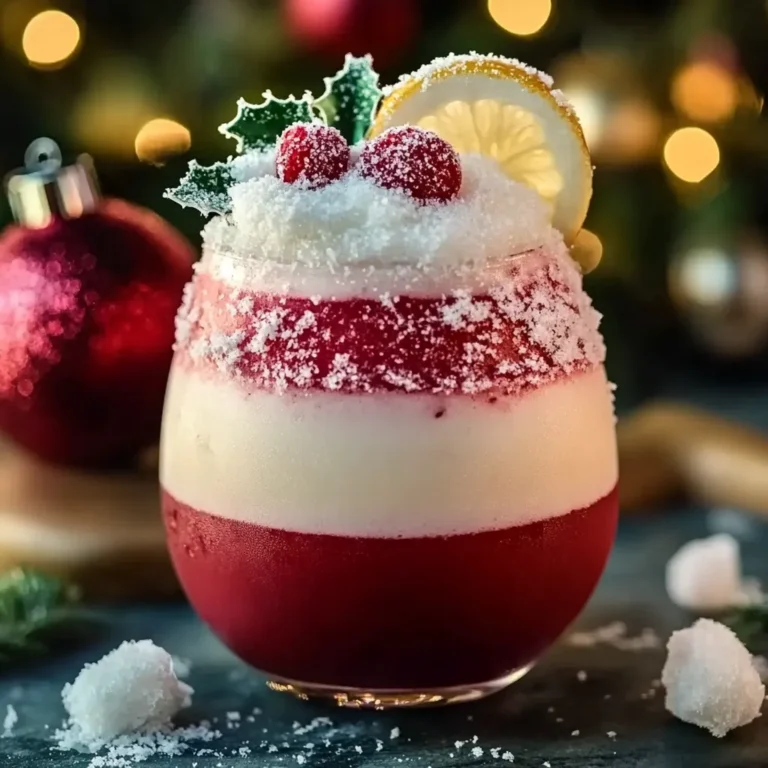 Festive holiday mocktail