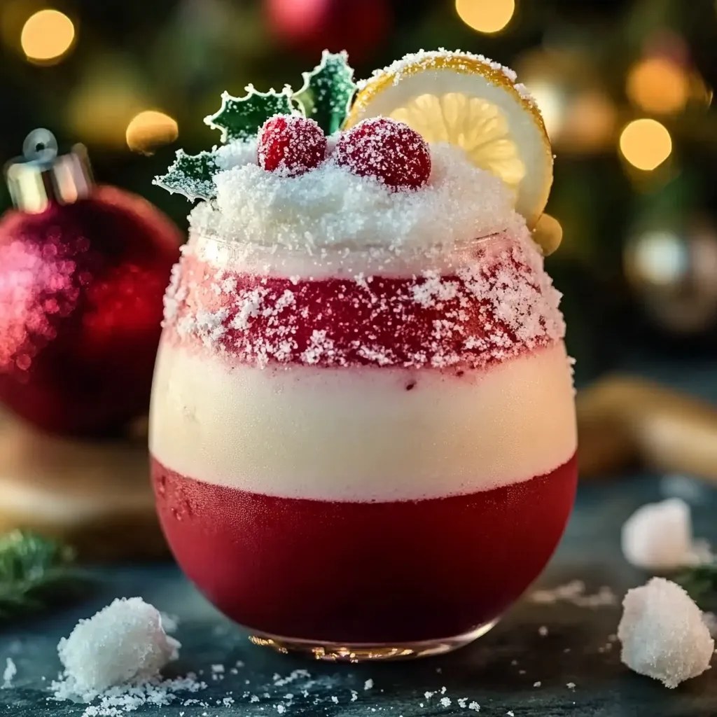 Festive holiday mocktail