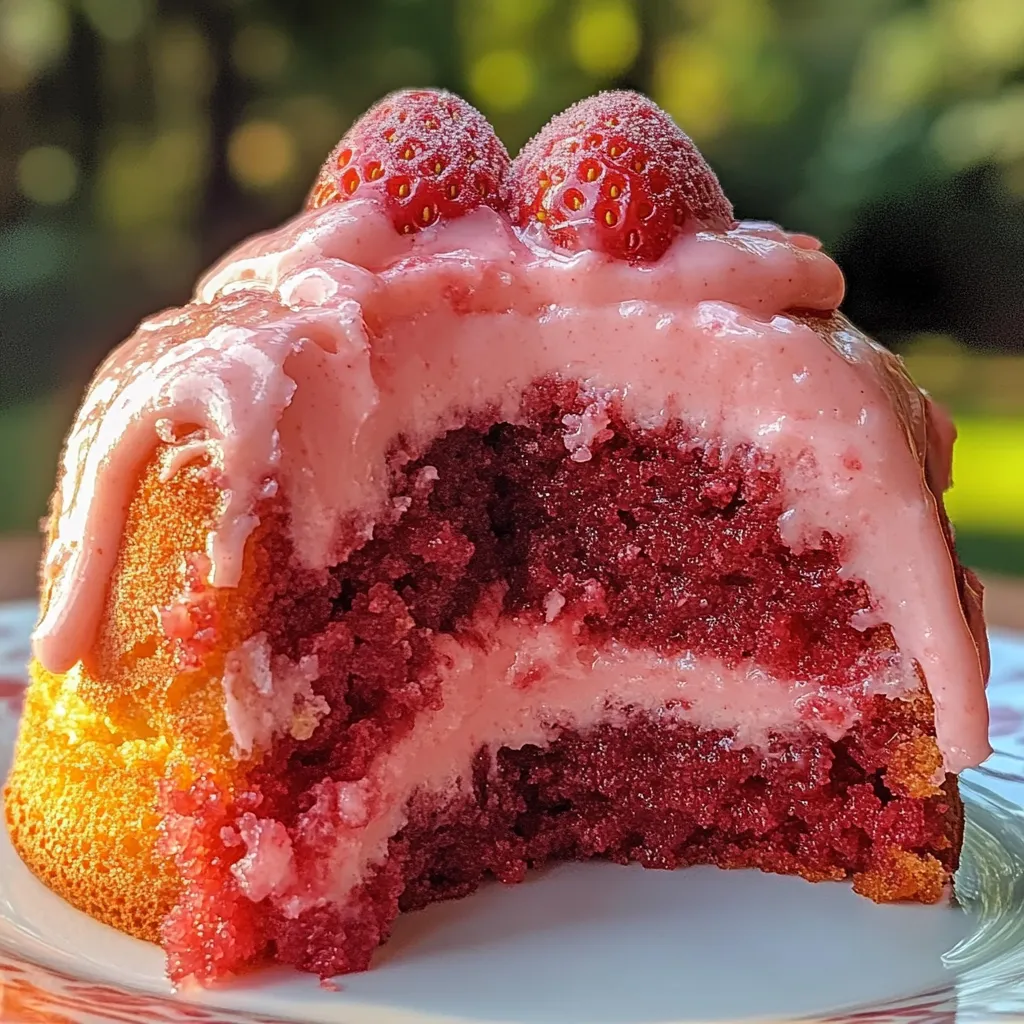 Strawberry cinnamon swirl cake
