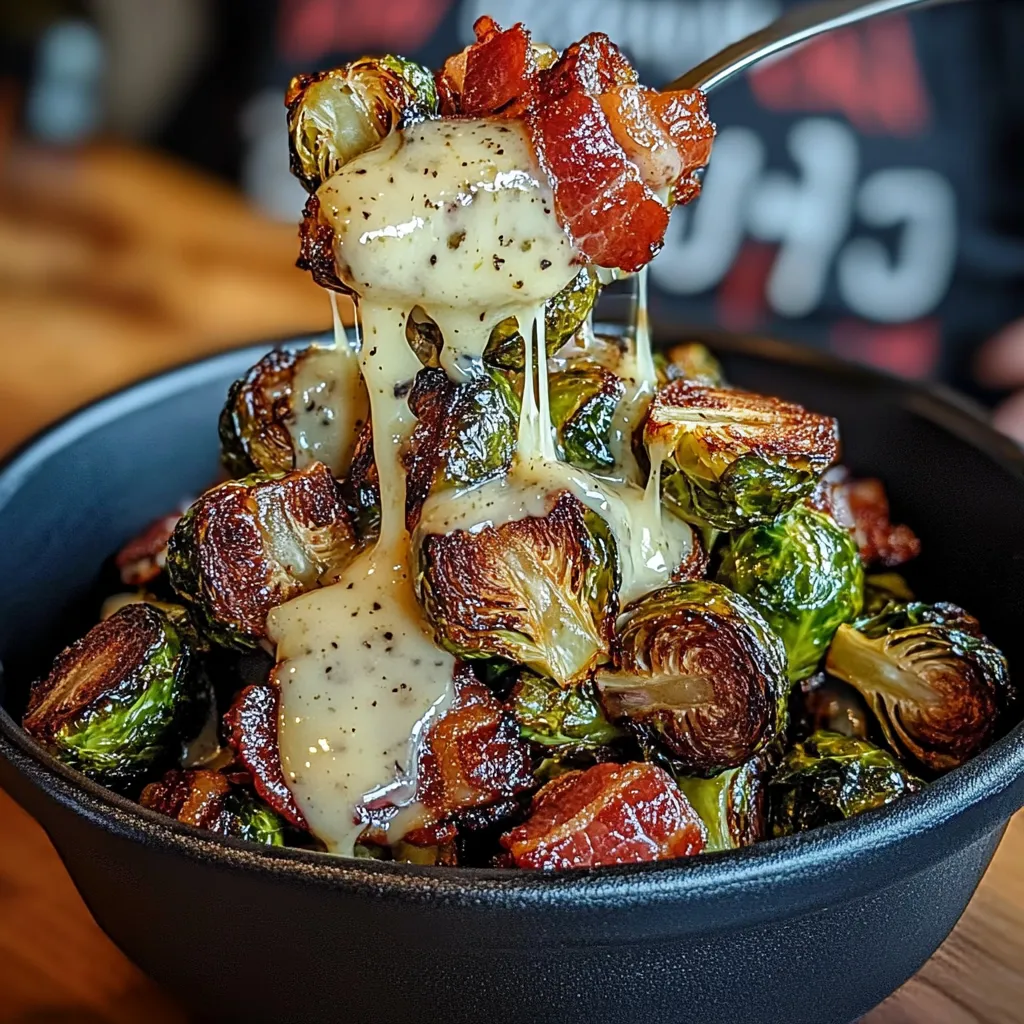 Turkey bacon and Brussels sprouts side dish