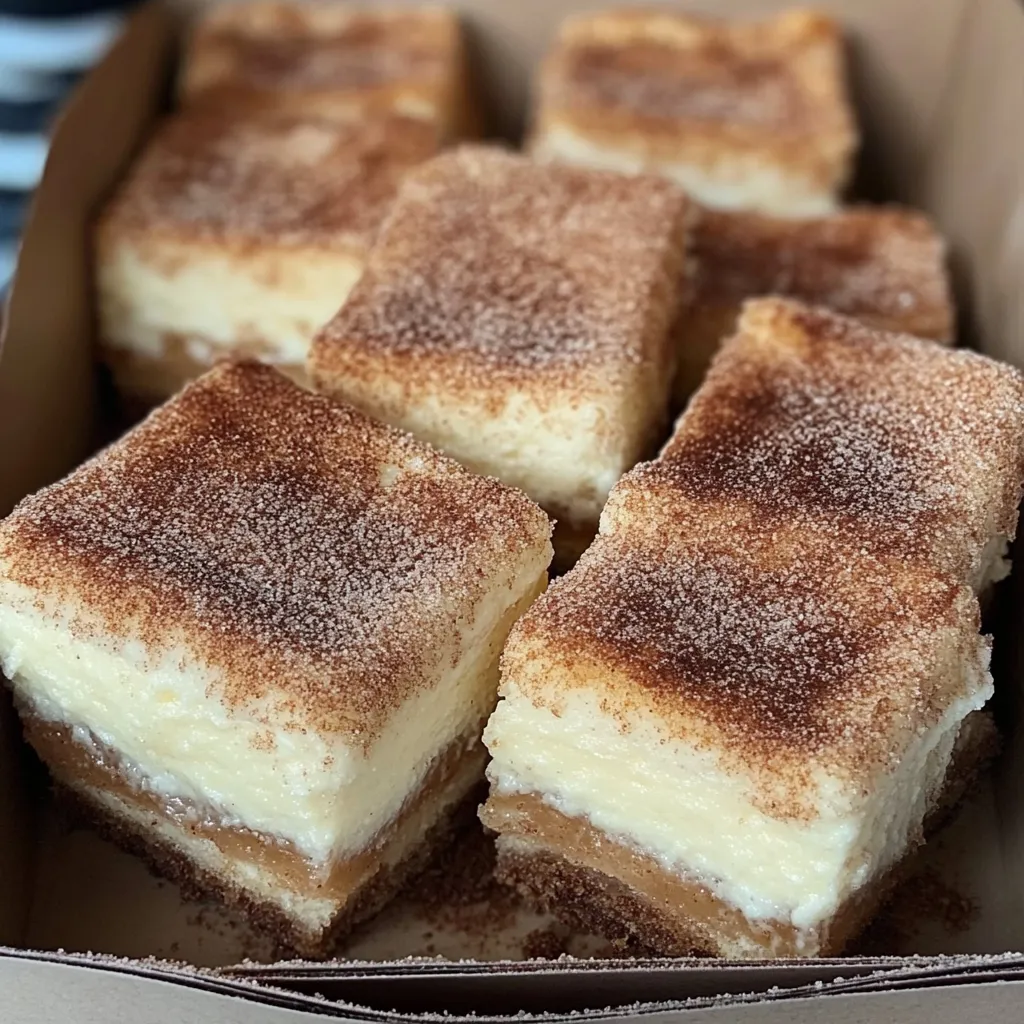 Cinnamon sugar cheesecake bars