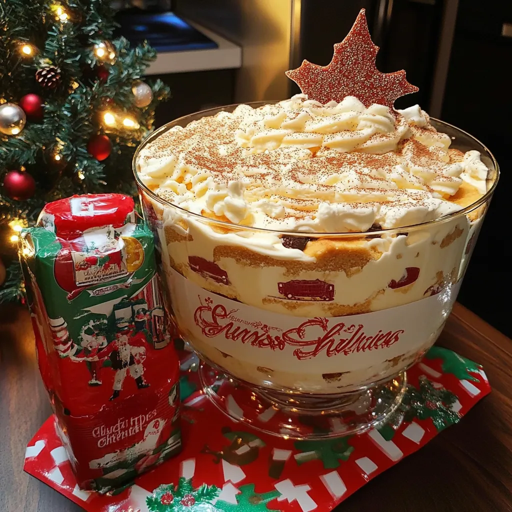 Holiday trifle dessert