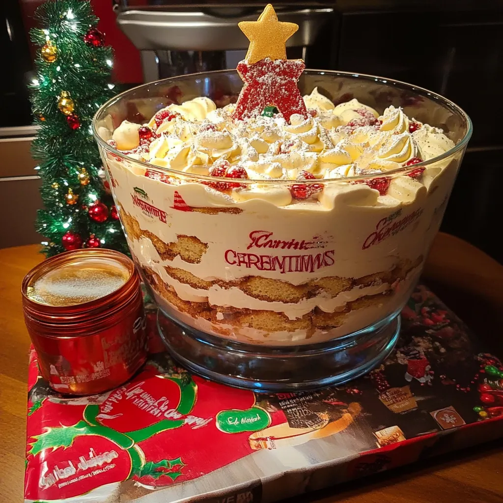 Christmas pudding trifle