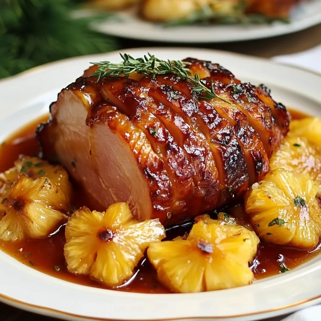 Pineapple Glazed Chicken Ham