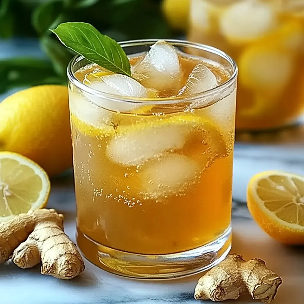 Lemon ginger iced tea