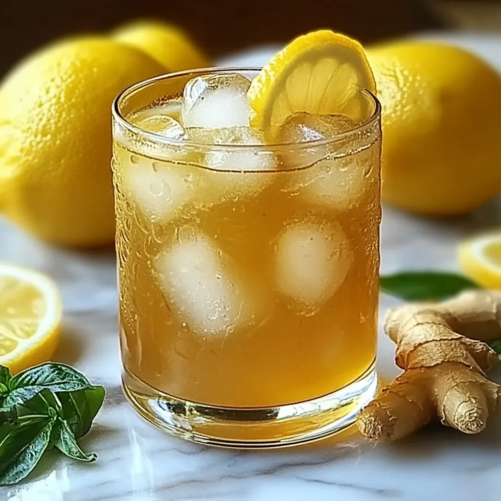 Green tea with lemon and ginger