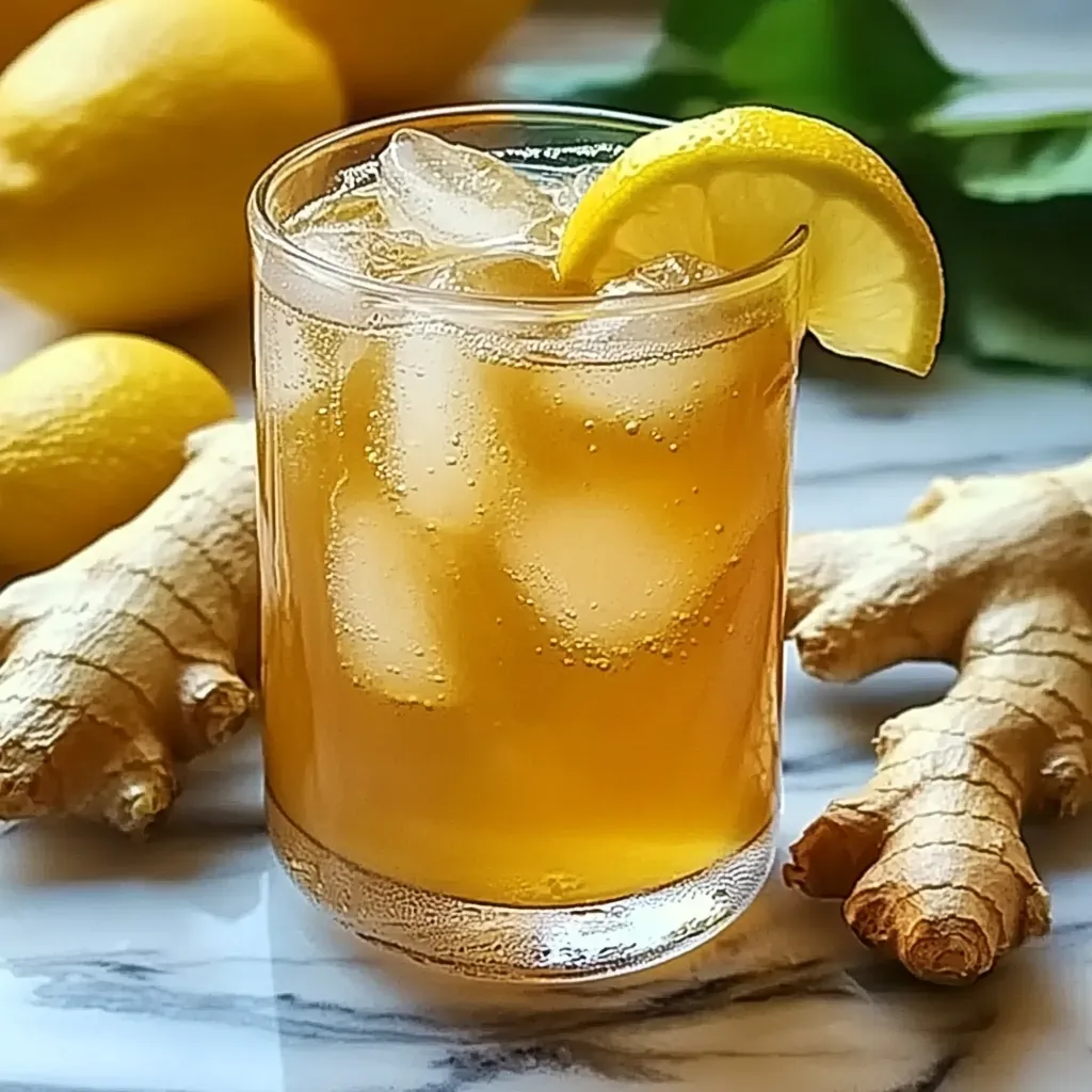 Lemon Ginger Iced Green Tea with Honey
