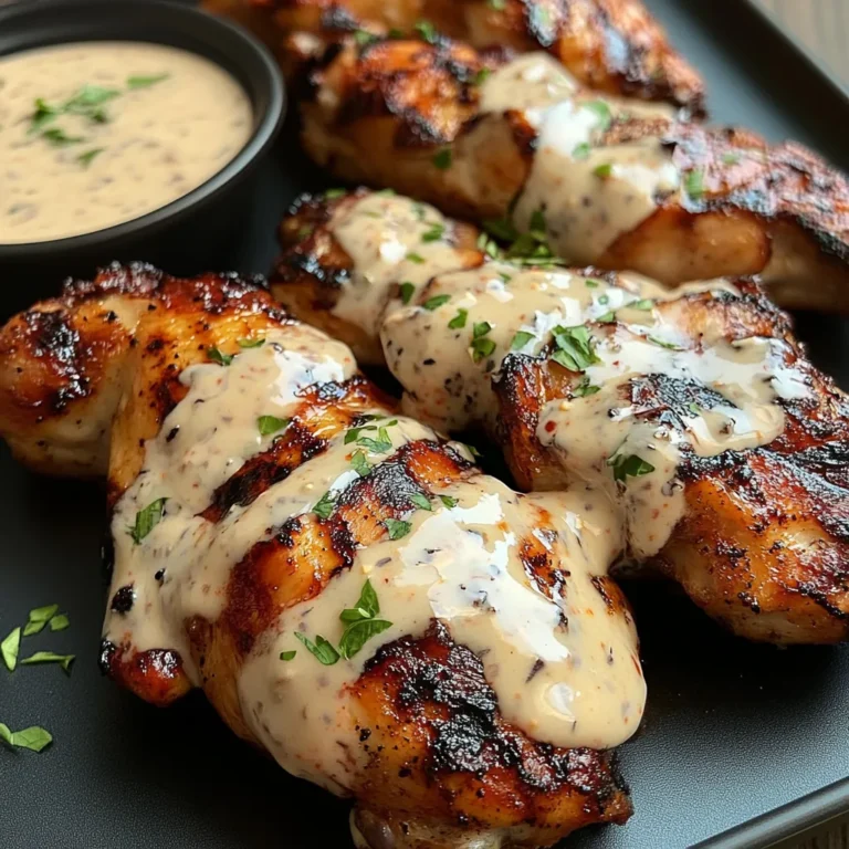 Creamy white BBQ sauce for chicken