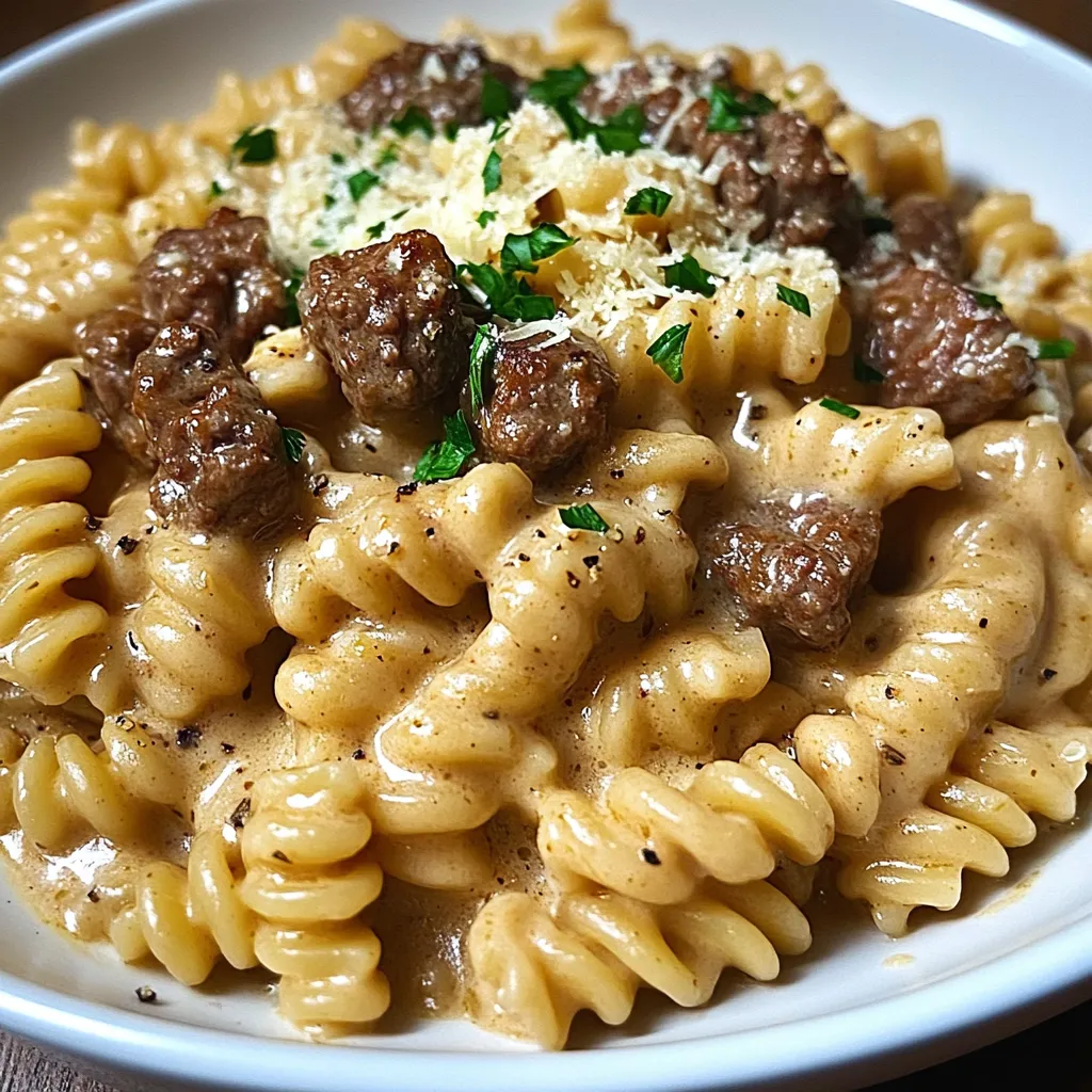 Beef and pasta dinner