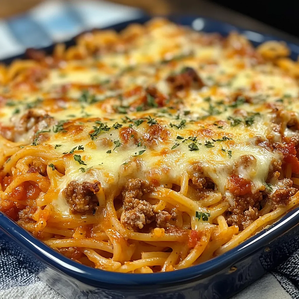 Cream cheese spaghetti bake