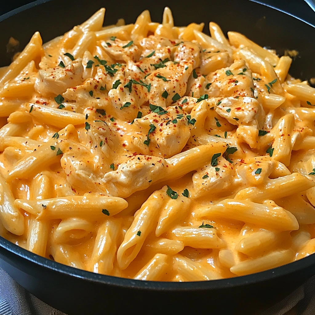 Creamy Buffalo chicken penne