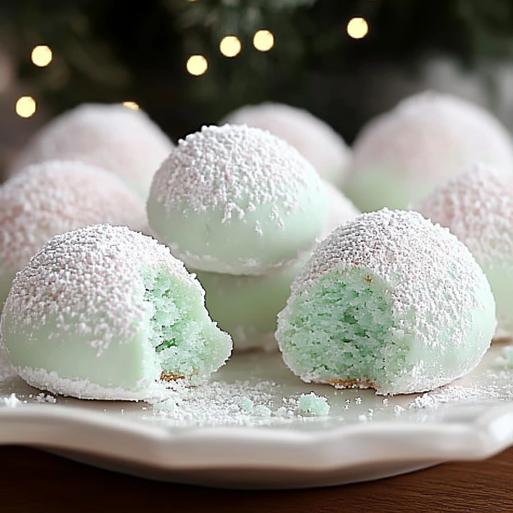  Minty Snowball Cookies