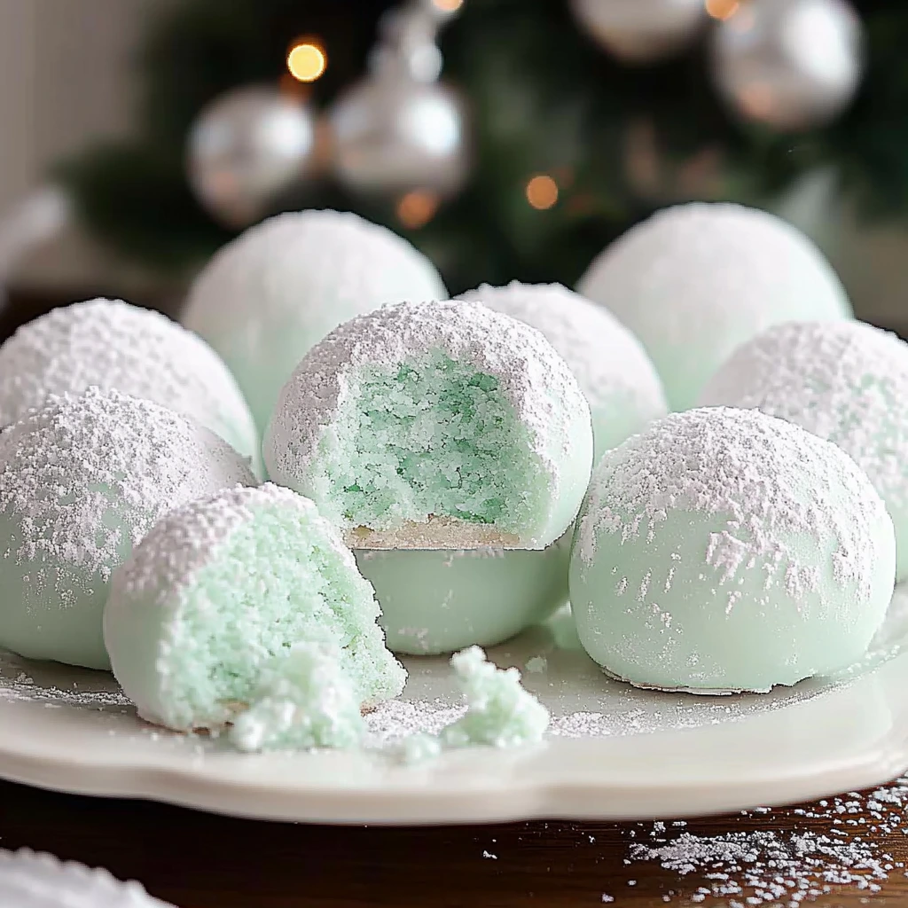  Minty Snowball Cookies