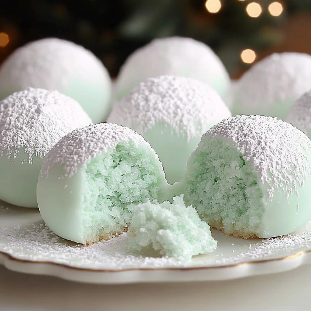  Minty Snowball Cookies