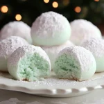 Minty Snowball Cookies