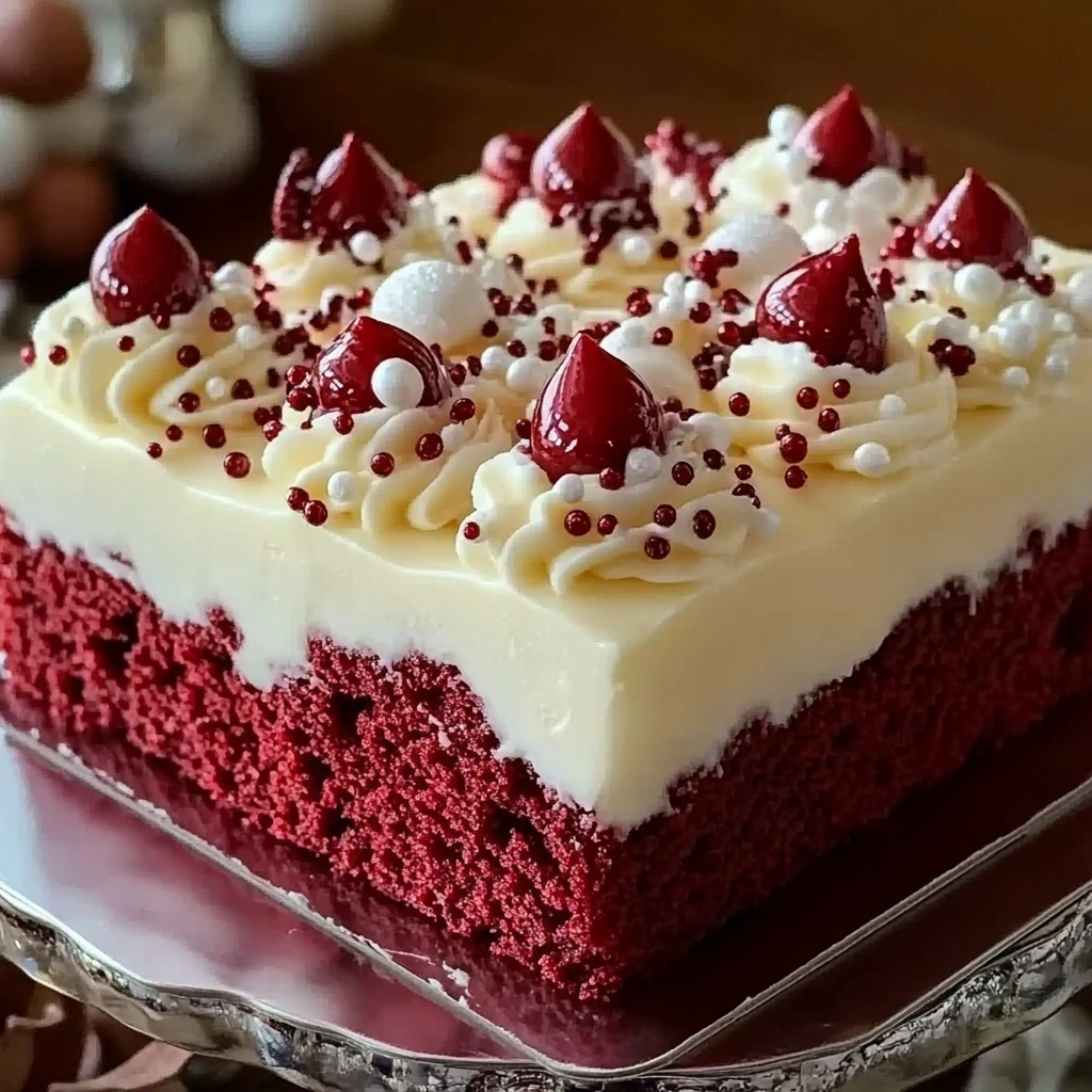 Christmas Red Velvet Poke Cake