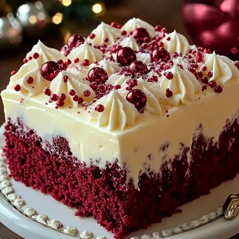 Christmas Red Velvet Poke Cake