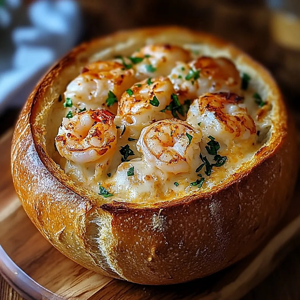 Sourdough bread seafood dip