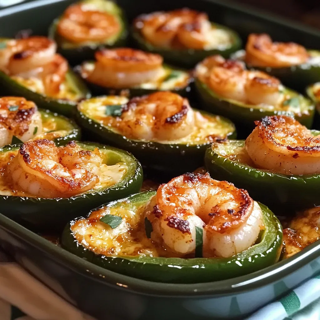 Stuffed jalapeños with shrimp