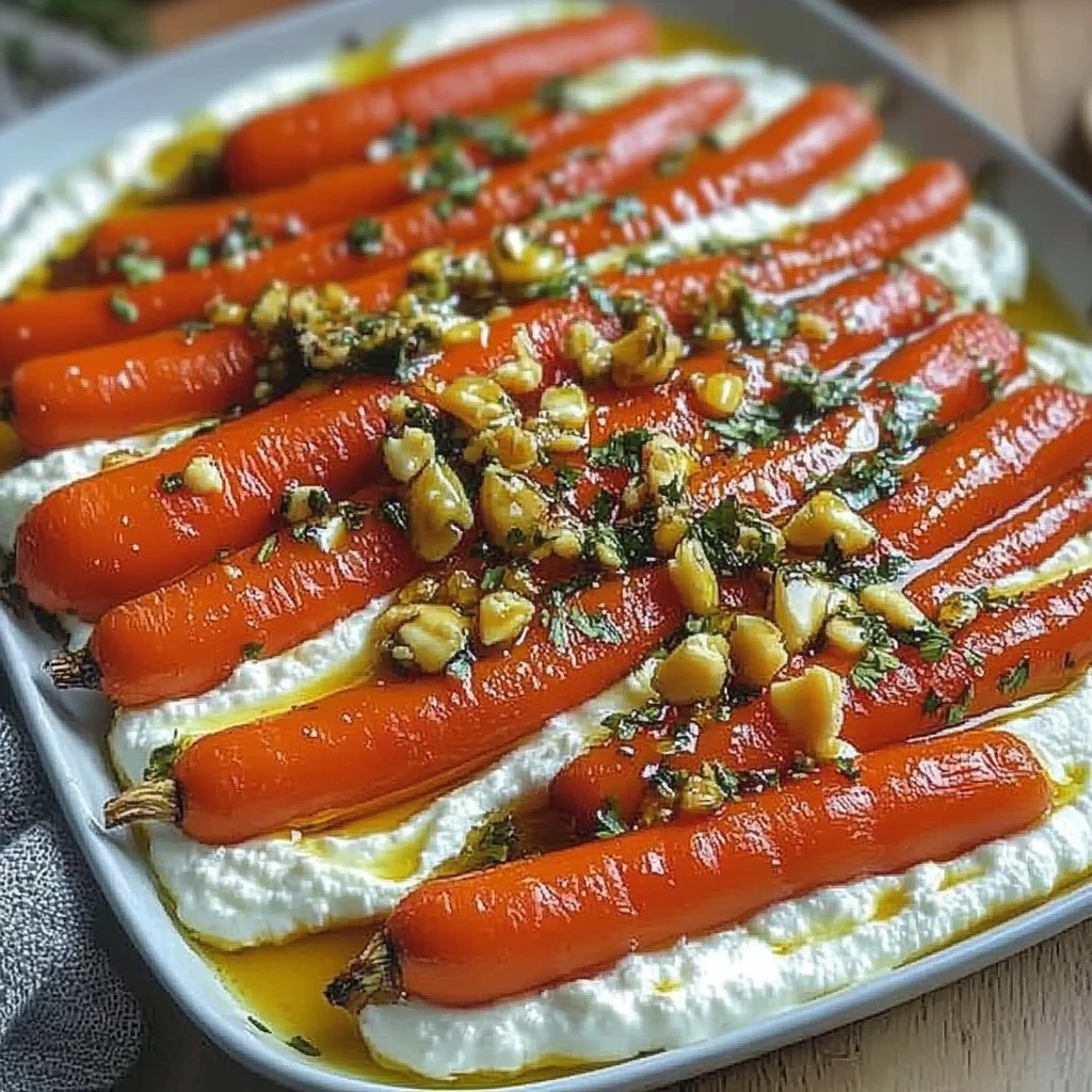 Roasted Carrots with Whipped Ricotta and Hot Honey