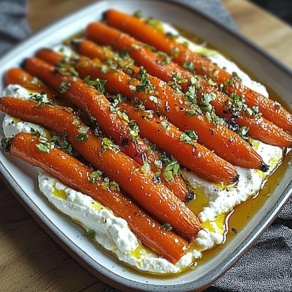 Roasted Carrots with Whipped Ricotta and Hot Honey