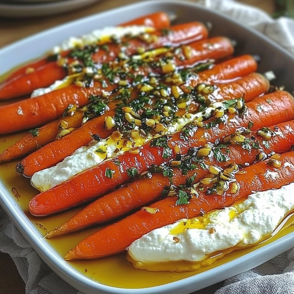 Roasted Carrots with Whipped Ricotta and Hot Honey