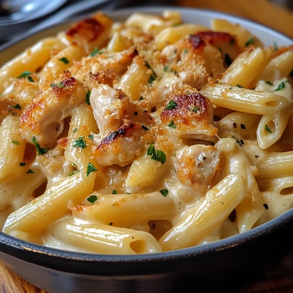 Crack chicken with penne