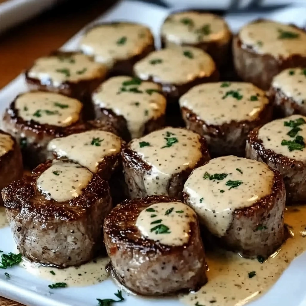 Beef Bites with Parmesan Sauce