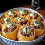 Beef-Stuffed Shells with Creamy Ricotta Filling