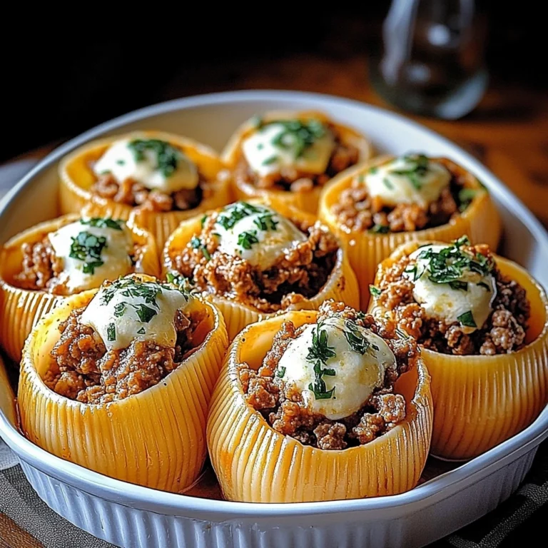 Beef-Stuffed Shells with Creamy Ricotta Filling