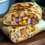 Air Fryer Hot Chicken Ham and Cheese Wraps