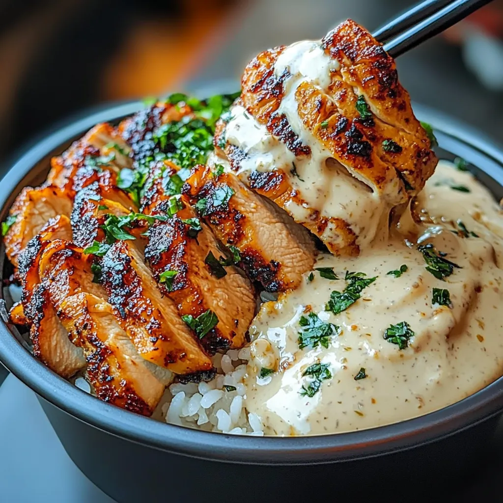 Grilled chicken rice bowls