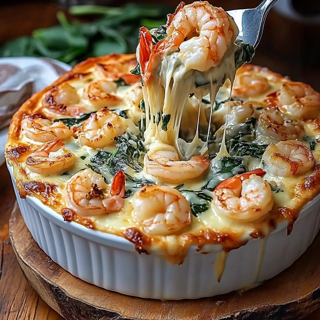 Cheesy and Creamy Shrimp & Crab Spinach Dip