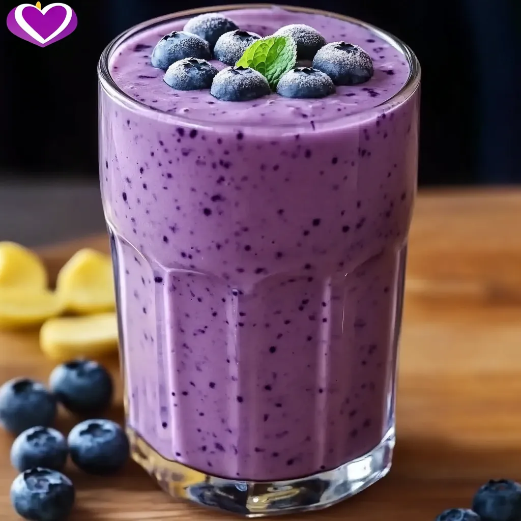 Healthy blueberry smoothie