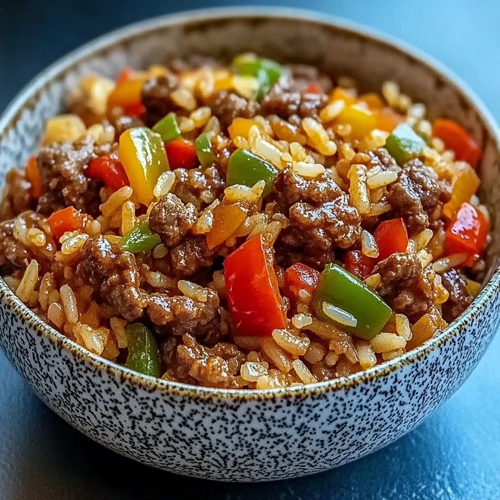 Beef and Pepper Rice Bowl