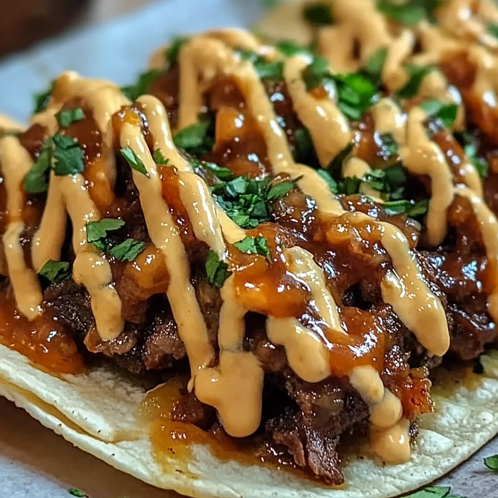 Garlic Butter Honey BBQ Tacos