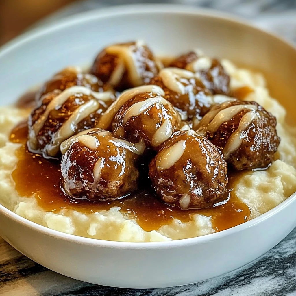 French Onion Meatballs