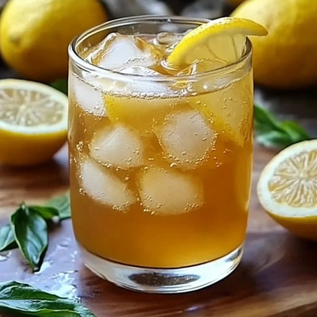 Lemon Ginger Iced Green Tea with Honey