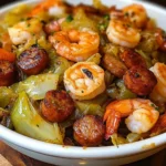 Delicious Fried Cabbage with Shrimp & Sausage