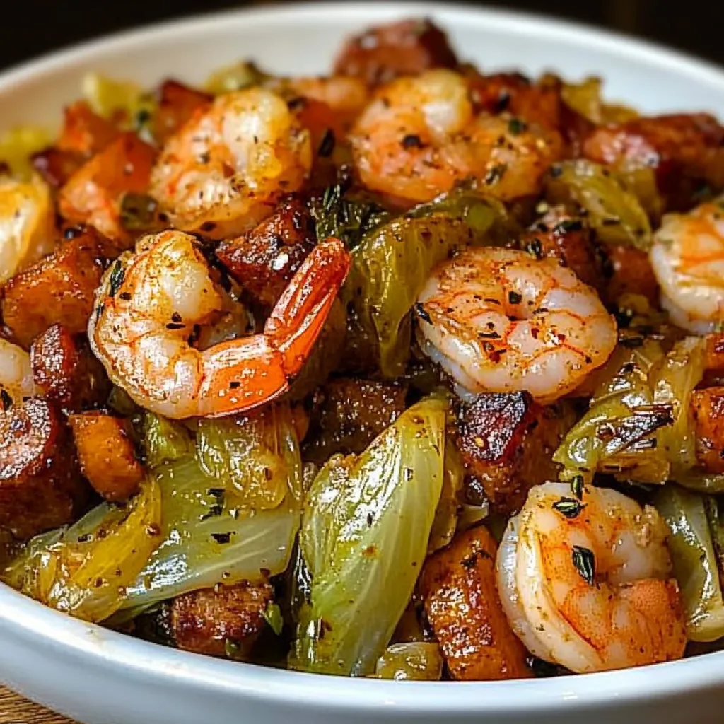 One-pan shrimp and cabbage recipe