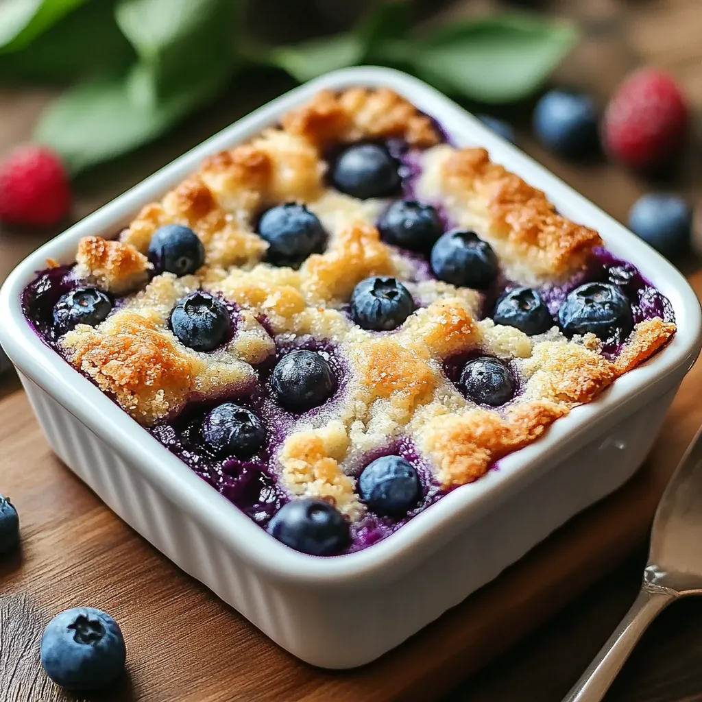 Cottage cheese and blueberry bake