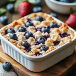 Blueberry Cottage Cheese Breakfast Bake