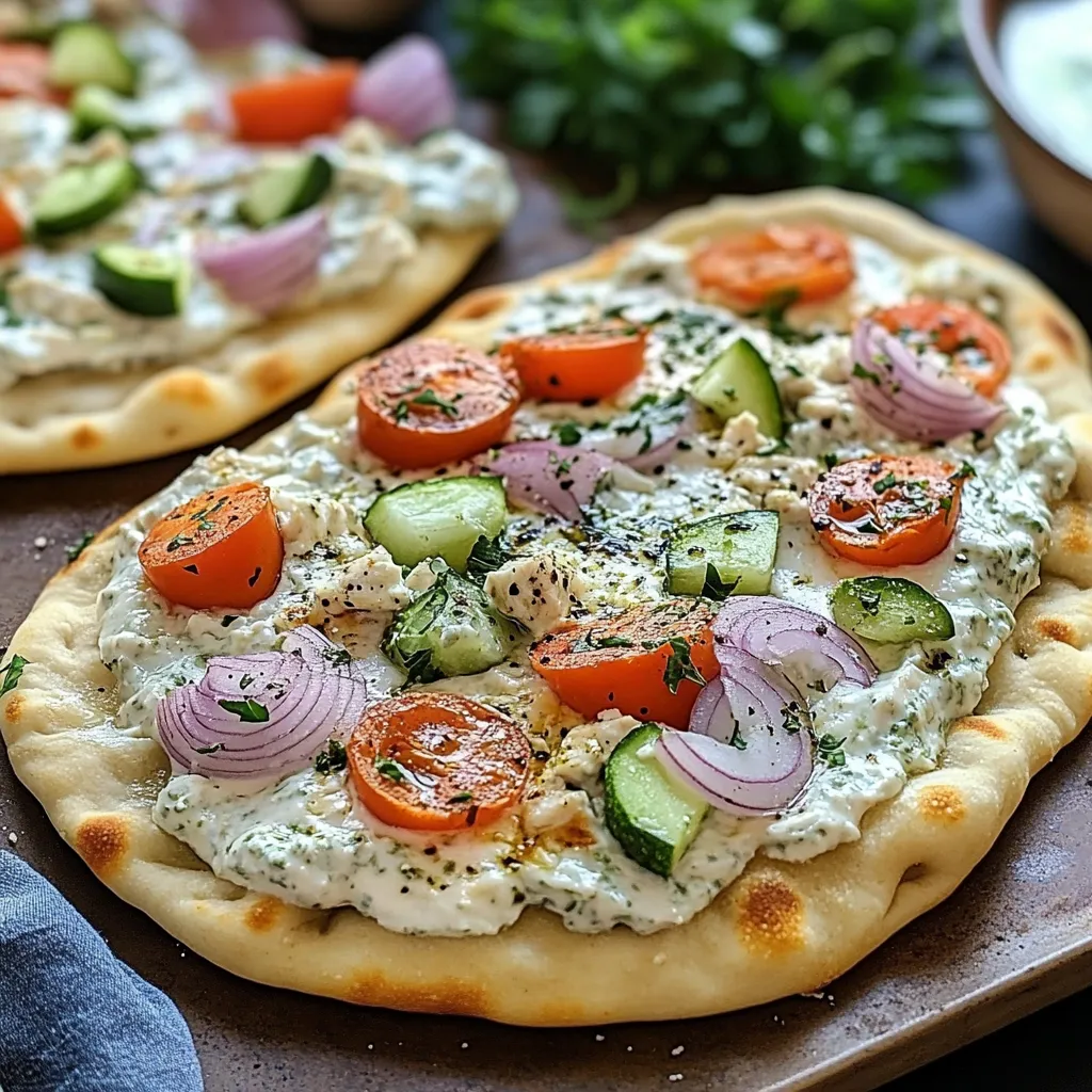 Healthy Tzatziki Pizza