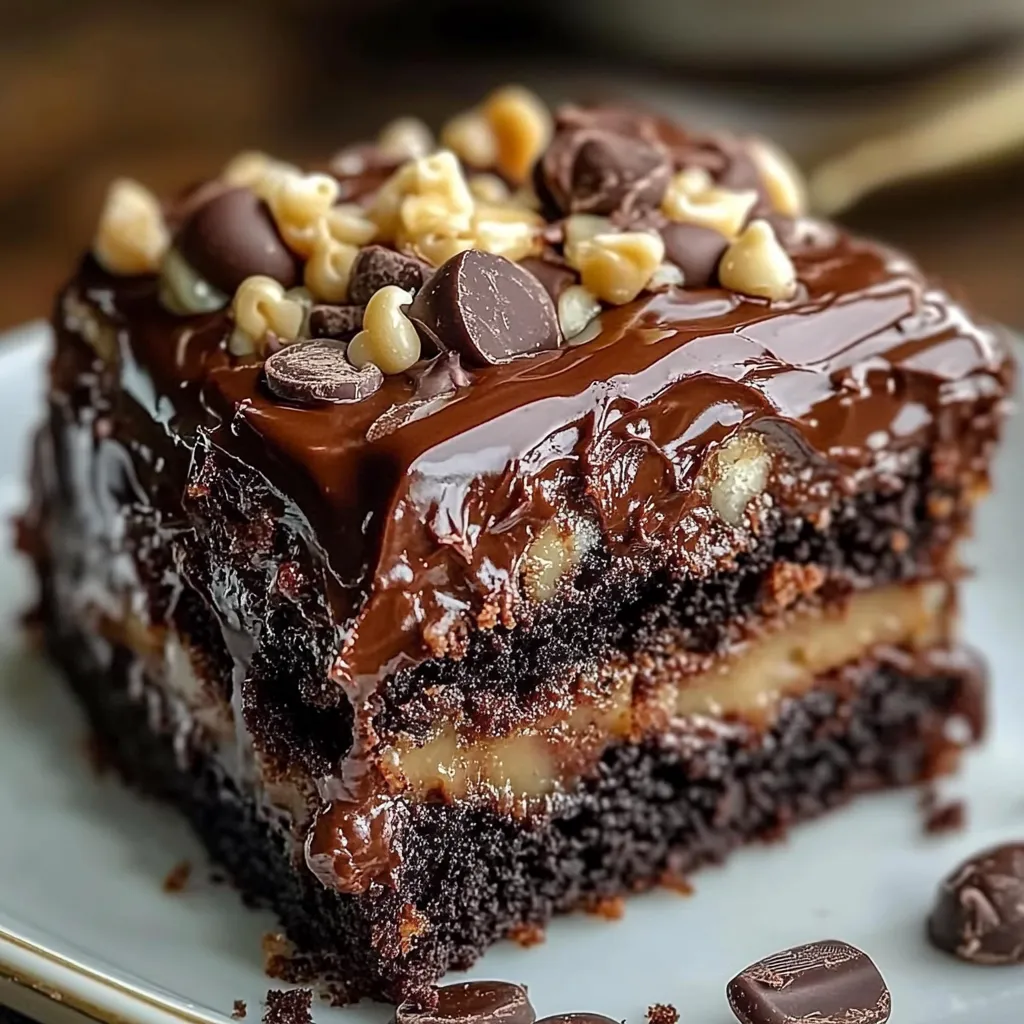 German Chocolate Poke Cake