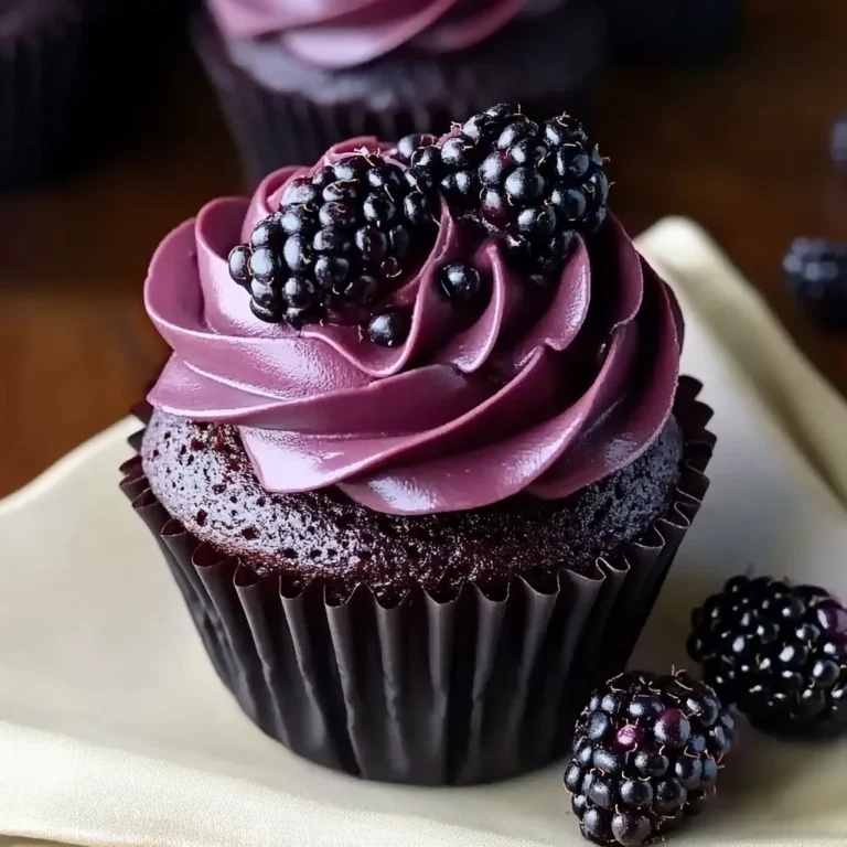 Dark Chocolate Blackberry Cupcakes