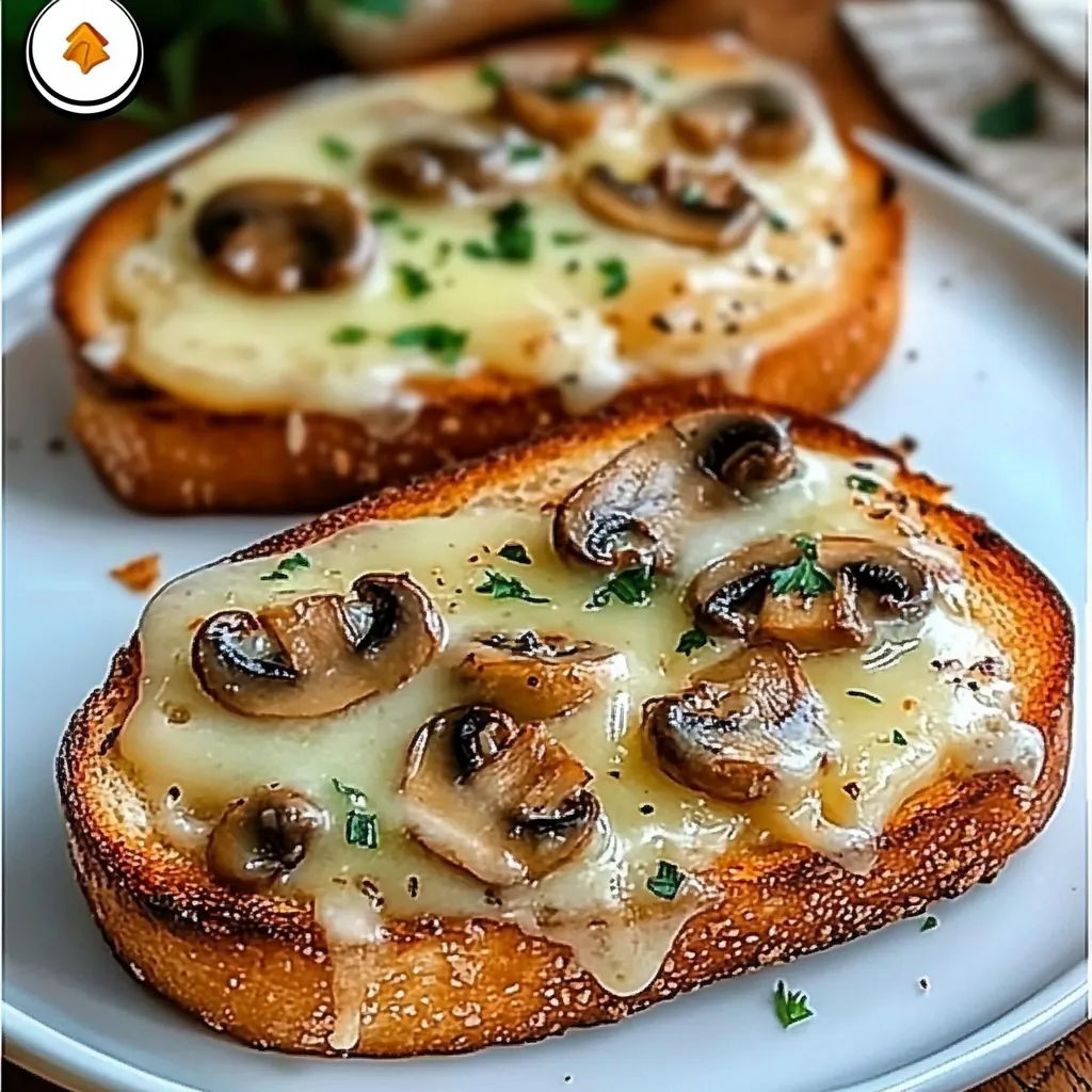  cheesy mushroom toast